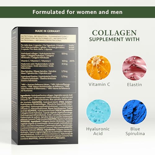 Collagen Capsules 820mg - 180 High Strength Capsules (3 Months Supply) SatinNaturel