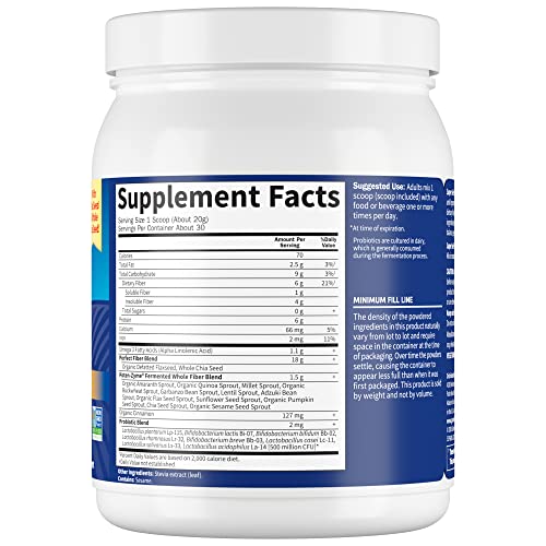Garden of Life Super Seed - Vegetarian Whole Food Fiber Supplement with Protein and Omega 3