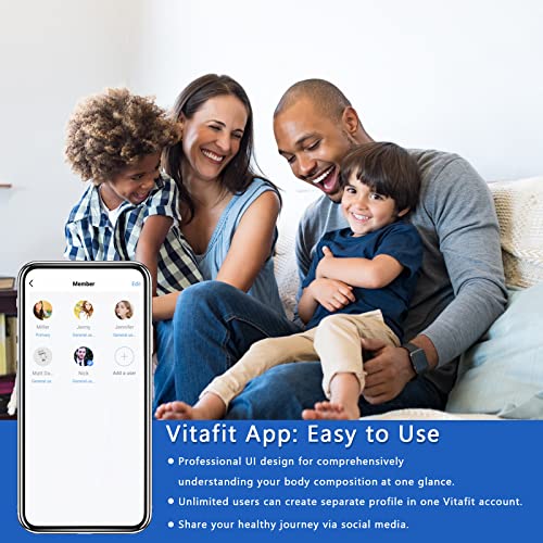 Vitafit Smart Scales for Body Weight and Fat Percentage, Weighing Professional Since 2001