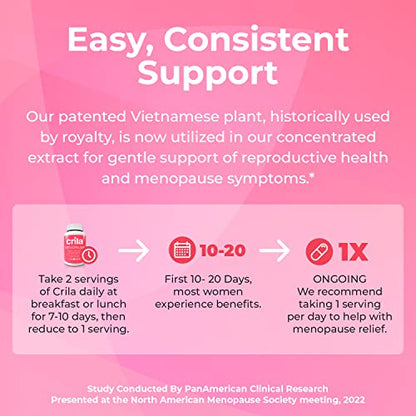 Crila Health Menopause Supplements for Women - 60 Ct. I Night Sweats & Hot Flashes Menopause Relief