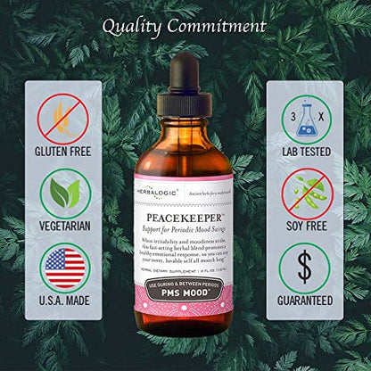 Herbalogic - Peacekeeper Liquid Herb Drops - Reduces PMS Related Mood Swings - Based on the Traditional
