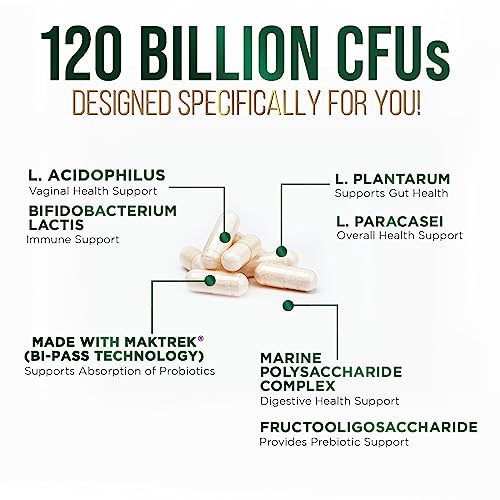 Nature's Peak Probiotics for Digestive Health - 120 Billion CFU with Diverse Strains