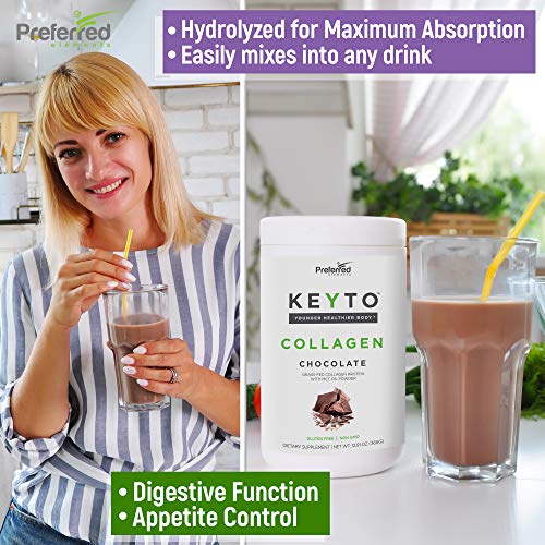 Keto Collagen Protein Powder with MCT Oil – Keto and Paleo Friendly Grass Fed and Pasture