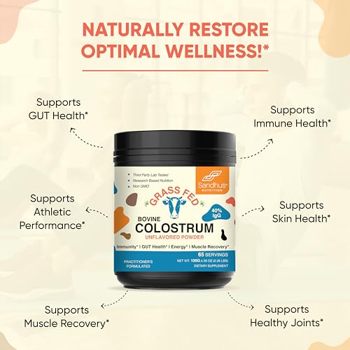 Sandhu's Pure Bovine Colostrum Powder Supplement for Humans |40% IgG Highly Sandhu's