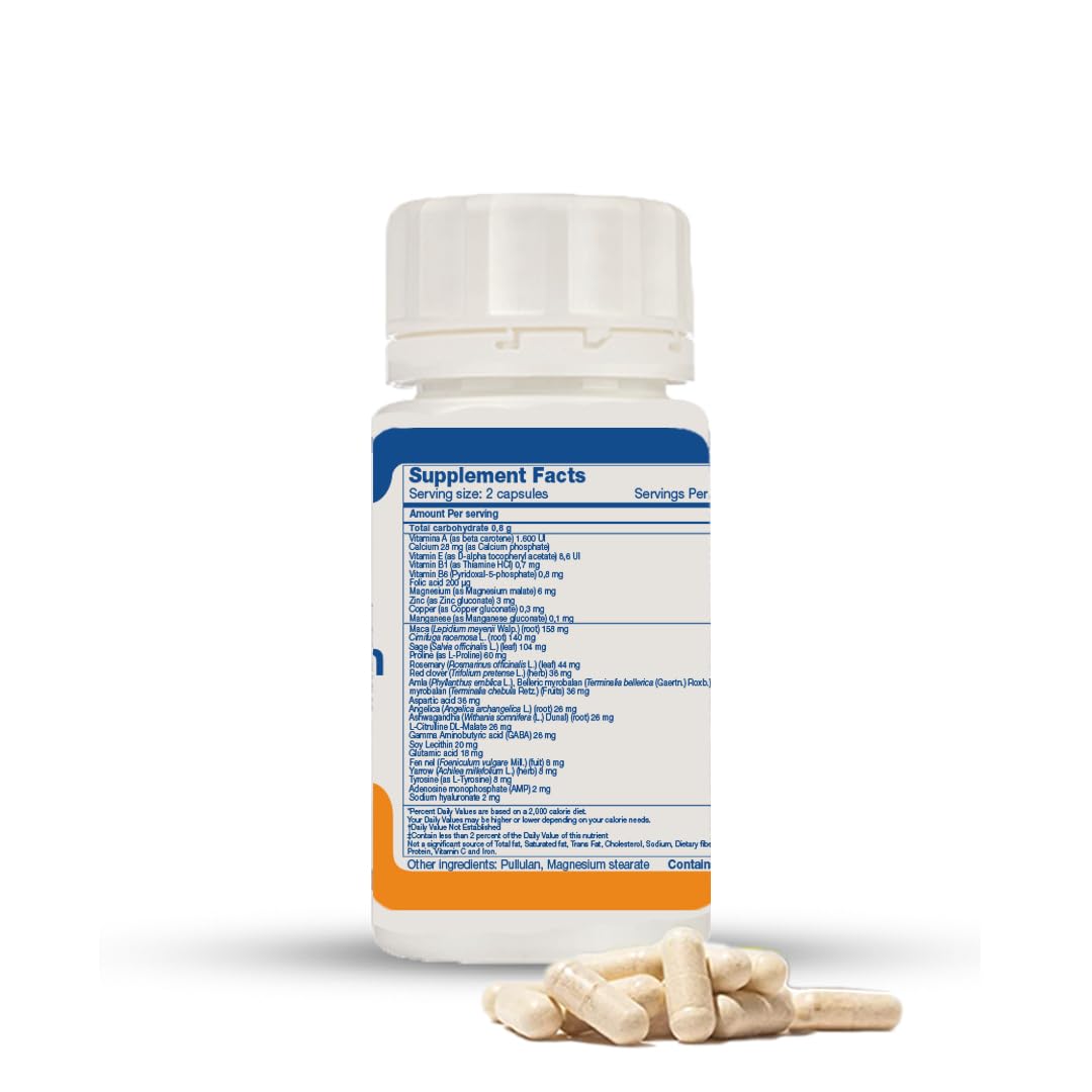 Biogetica Holoram Endokrium Supplement: 60 Capsules of 100% Vegan - Sage, Cimicifuga, Rosemary Biogetica