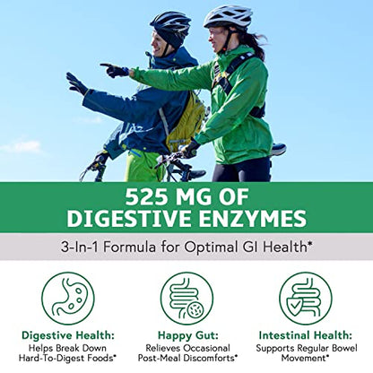 Elixeed Digestive Enzymes Plus Probiotics & Prebiotics, 22 Digestive Enzymes with Amylase