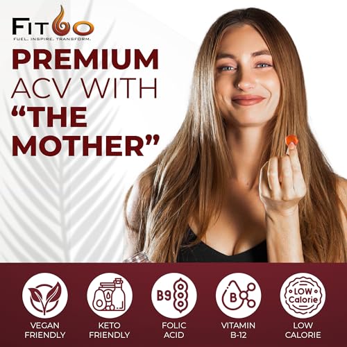 FIT60 Keto Apple Cider Vinegar Gummies with The Mother | Keto ACV Gummies for Advanced Healthy Weight