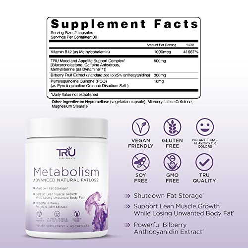 TRU Metabolism, Advanced Fat Loss, Fight Cravings, Boost Mood, No Jitters or Crash TRU Supplements