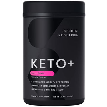 Sports Research Keto Plus Exogenous Ketones with goBHB - 30 Servings | Keto Electrolyte 