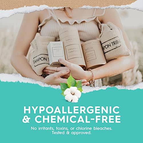 Tampon Tribe - Organic Cotton Pads with Wings for Women, Chemical-Free Breathable Sanitary Pads Tampon Tribe