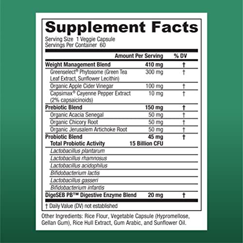 Physician's CHOICE Probiotics for Weight Management & Bloating - 6 Probiotic Strains Physician's CHOICE