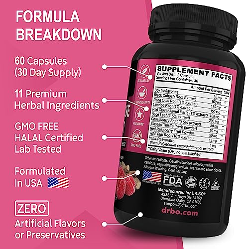 Menopause Supplements for Women Support Pills - Natural Menopause Relief for Hot Flashes