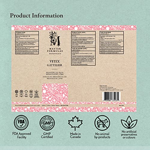 Master Formulae Vitex Chasteberry Herbal Tincture | Extra Strength, Higher Bioavailability Than Pills