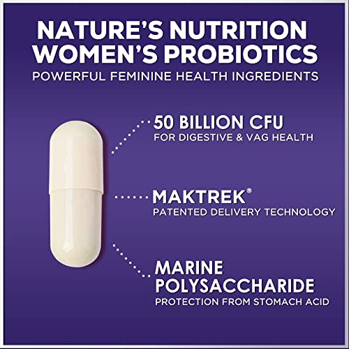 Probiotics for Women 4-in-1, 50 Billion CFU + Prebiotics, Vaginal Women's Probiotic Nature's Nutrition