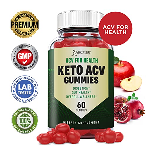 Justified Laboratories ACV for Health Keto ACV Gummies 1000MG with Pomegranate Juice