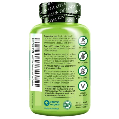 NATURELO Eye Vitamins - AREDS 2 Formula Nutrients with Lutein, Zeaxan NATURELO