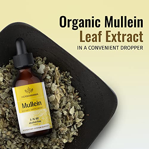 Mullein Leaf Tincture - Lung Cleanse - Vegan Lung Detox - Respiratory Health HERBAMAMA