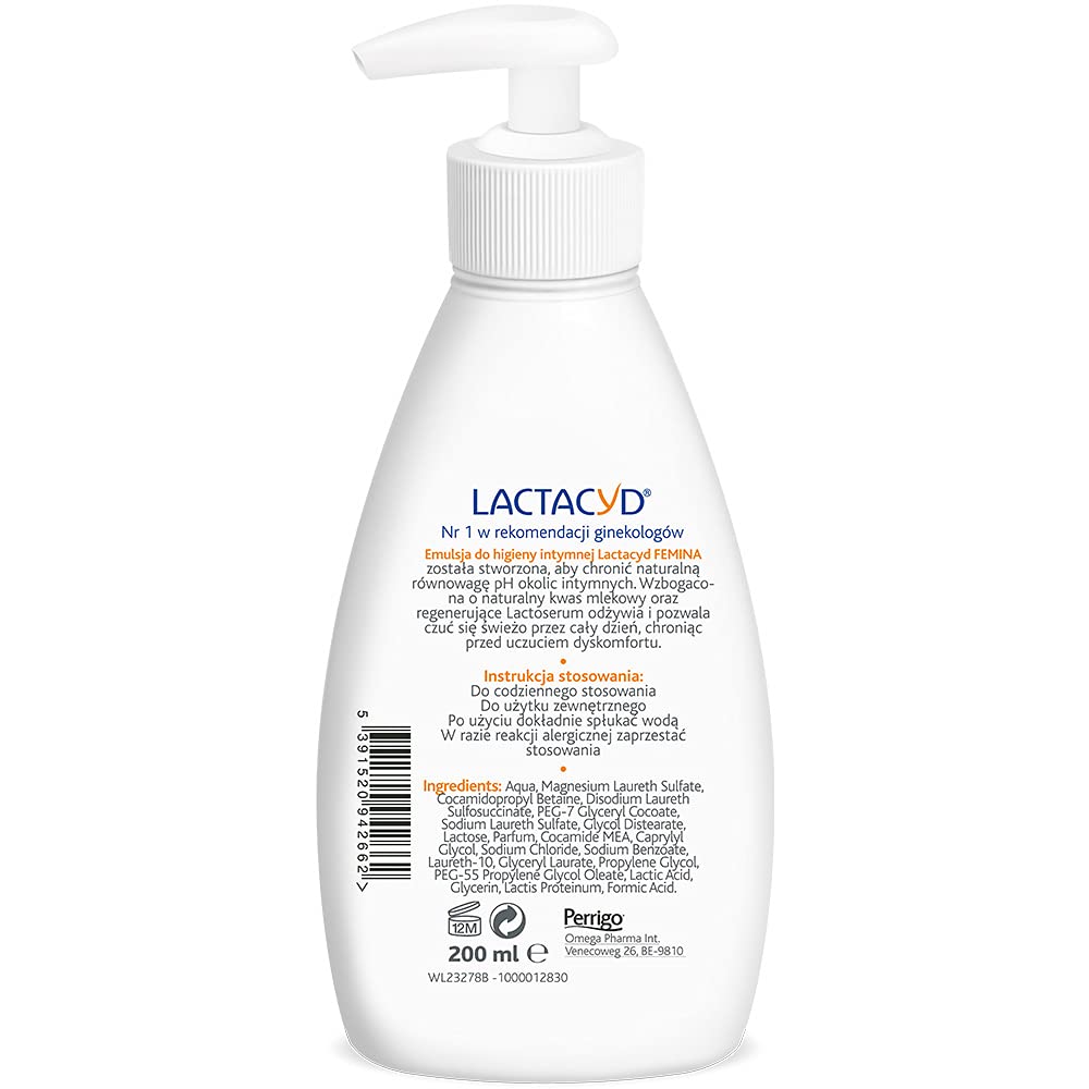 Lactacyd Femina Emulsion for Intimate Hygiene 200 ml