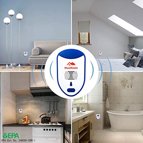 MaxMoxie Ultrasonic Pest Repeller, Humane Mice Control Electronic Insect MaxMoxie