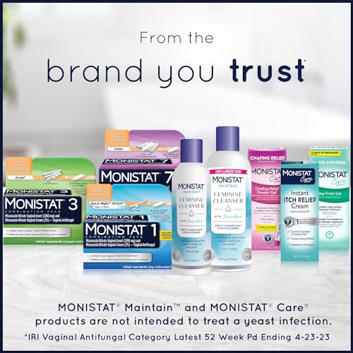 Monistat Boric Acid Feminine Cleanser, Fragrance Free Feminine Wash, 16 Fl Oz, 1 Pack Monistat