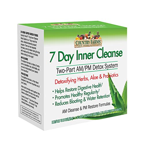 COUNTRY FARMS 7 Day Inner Cleanse, AM/PM Detox System, Detoxifying Herbs