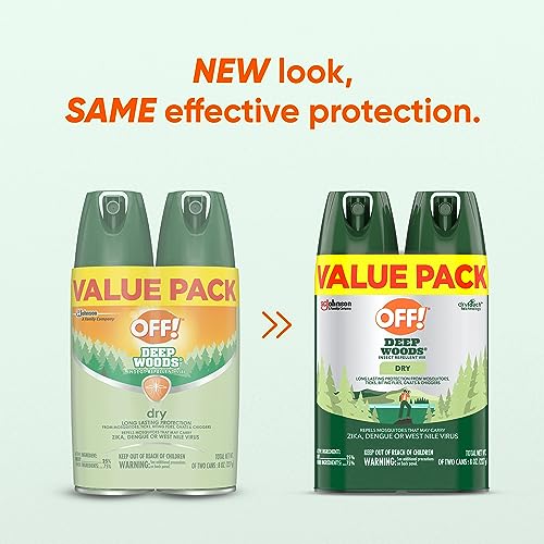 OFF! Deep Woods Insect Repellent Aerosol, Dry, Non-Greasy Formula, Bug OFF!