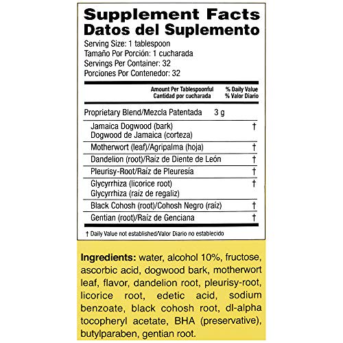 Lydia Pinkham Liquid Herbal Supplement for Menstruation and Menopause Support, 16 Ounce