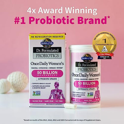 Garden of Life, Dr. Formulated Women's Probiotics Once Daily, 16 Strains, 50 Billion