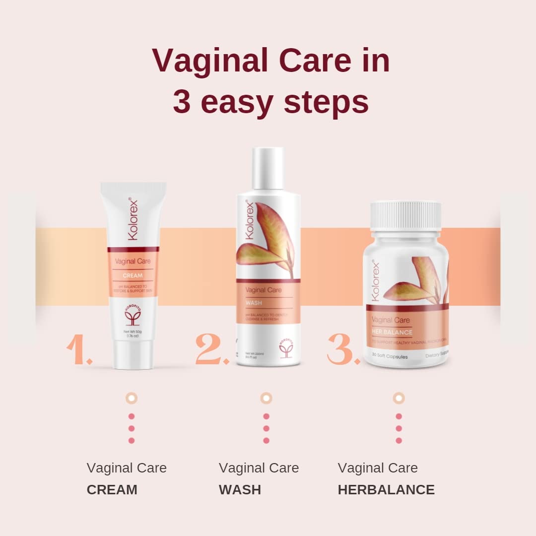 Kolorex® Vaginal CareCream, Natural Herbs soothes Intimate Areas, Replenish Sensitive Skin. Kolorex