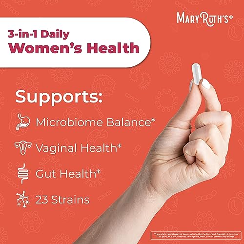 MaryRuth's 3-in-1 Daily Health Probiotics for Women | Clinically Tested | Hormone Support