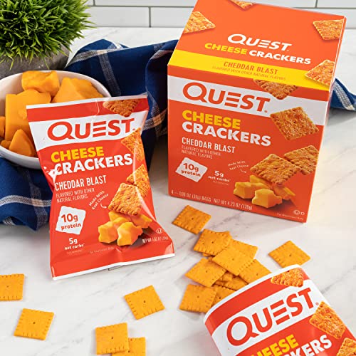 Quest Nutrition Cheese Crackers, Cheddar Blast, High Protein, Low Carb, Made with Real Cheese Quest Nutrition