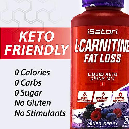 iSatori L-Carnitine Liquid Metabolic Enhancer and Energy Booster - Health and Fitness