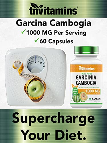 tnvitamins Garcinia Cambogia Extract Capsules (1000 MG x 60 Pills) with HCA & Chromium