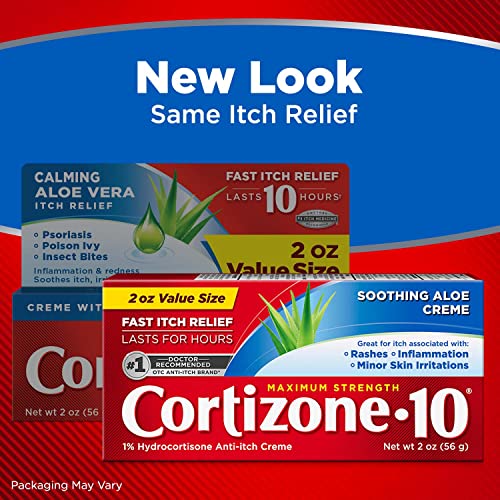 Cortizone 10 Maximum Strength Anti-Itch Cream with Soothing Aloe, 1% Hyd Cortizone 10