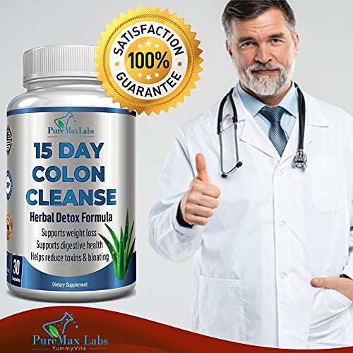 YUMMYVITE 15 Day Colon Cleanse and Detox, Herbal Detox Formula, Supports Weight