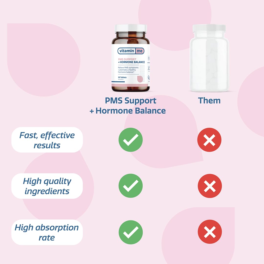 VitaminMe - PMS + Hormone Balance | Balance Estrogen & Support Menopause, Bloating, Acne & PMS Relief VitaminMe