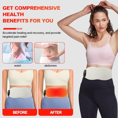 Red Light Therapy Belt Vibrating for Muscle Recovery and Pain Relief DYUF