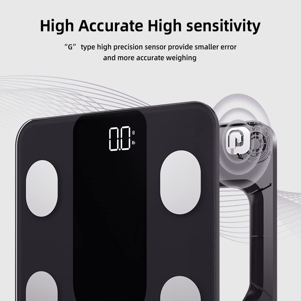 RunSTAR Smart Scale for Body Weight, Digital Bathroom Scale BMI Weighing Body Fat Scale runstar