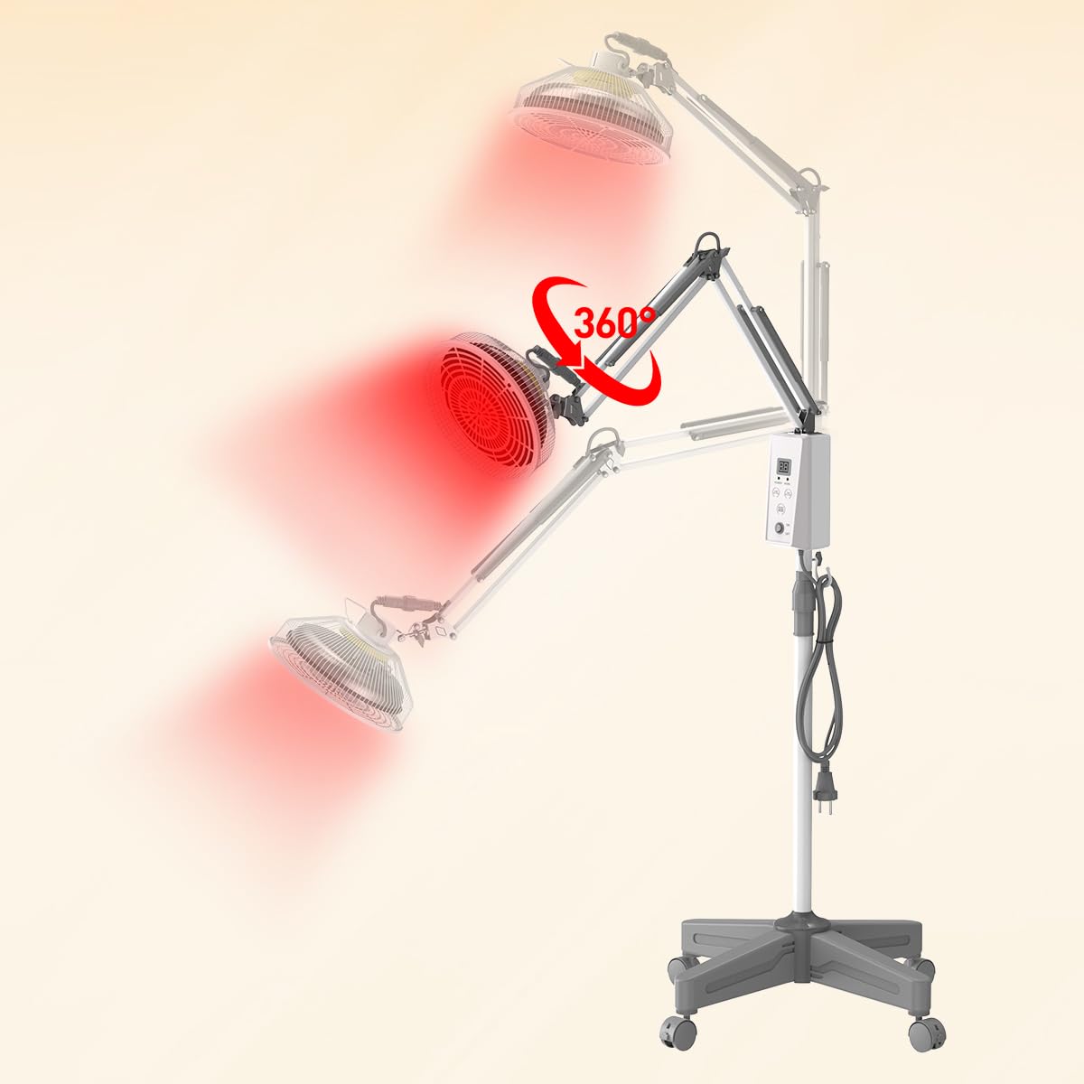 TDP and Infrared Red Light Therapy with Base, 2 in 1 Infrared Heat Lamp Device with 275W Bulb YUNCHI