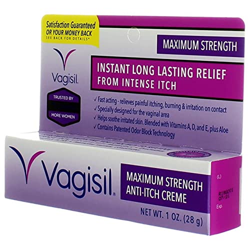 Vagisil Medicated Anti-Itch Creme Maximum Strength - 1oz, Pack of 5 Vagisil