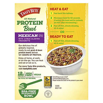 TASTY BITE Mexican Protein Bowl, 8.8 Ounce, Pack of 6, Ready to Eat, Microwaveable