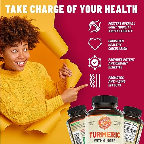 Organic Turmeric Curcumin with Ginger and Black Pepper for Max Absorption WHOLE WORLD WELLNESS