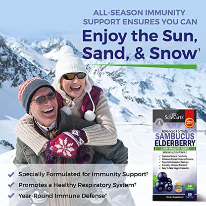 Elderberry with Zinc and Vitamin C for Adults - Immune Support Vitamins