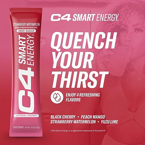 C4 Smart Energy Powder Stick Packs - Sugar Free Performance Fuel & Nootropic Brain Cellucor