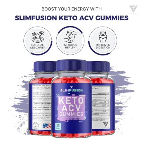 (3 Pack) Slim Fusion Slimfusion ACV Keto Gummies, Slim Fusion Keto ACV Gummies Advanced
