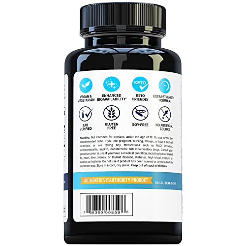 Vitauthority Extra Strength Berberine with Ceylon Cinnamon High Absorption