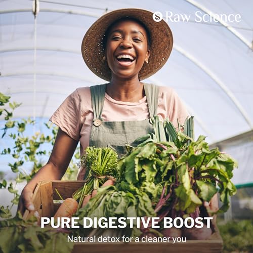 Colon Cleanse - Detox, Digestive Health, Psyllium Husk, Aloe Vera, Bentonite Clay, Acidophilus Probiotic S RAW SCIENCE