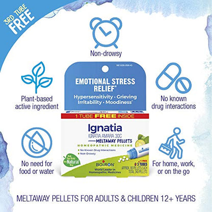 Boiron Ignatia Amara 30C Homeopathic Medicine for Relief from Emotional Stress, Hypersensitivity