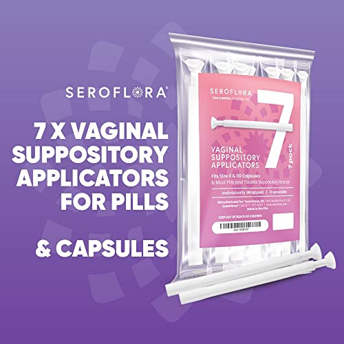 SEROVERA Seroflora Boric Acid Suppositories Applicators for Women, Individually Wrapped Pack of 7 SEROVERA